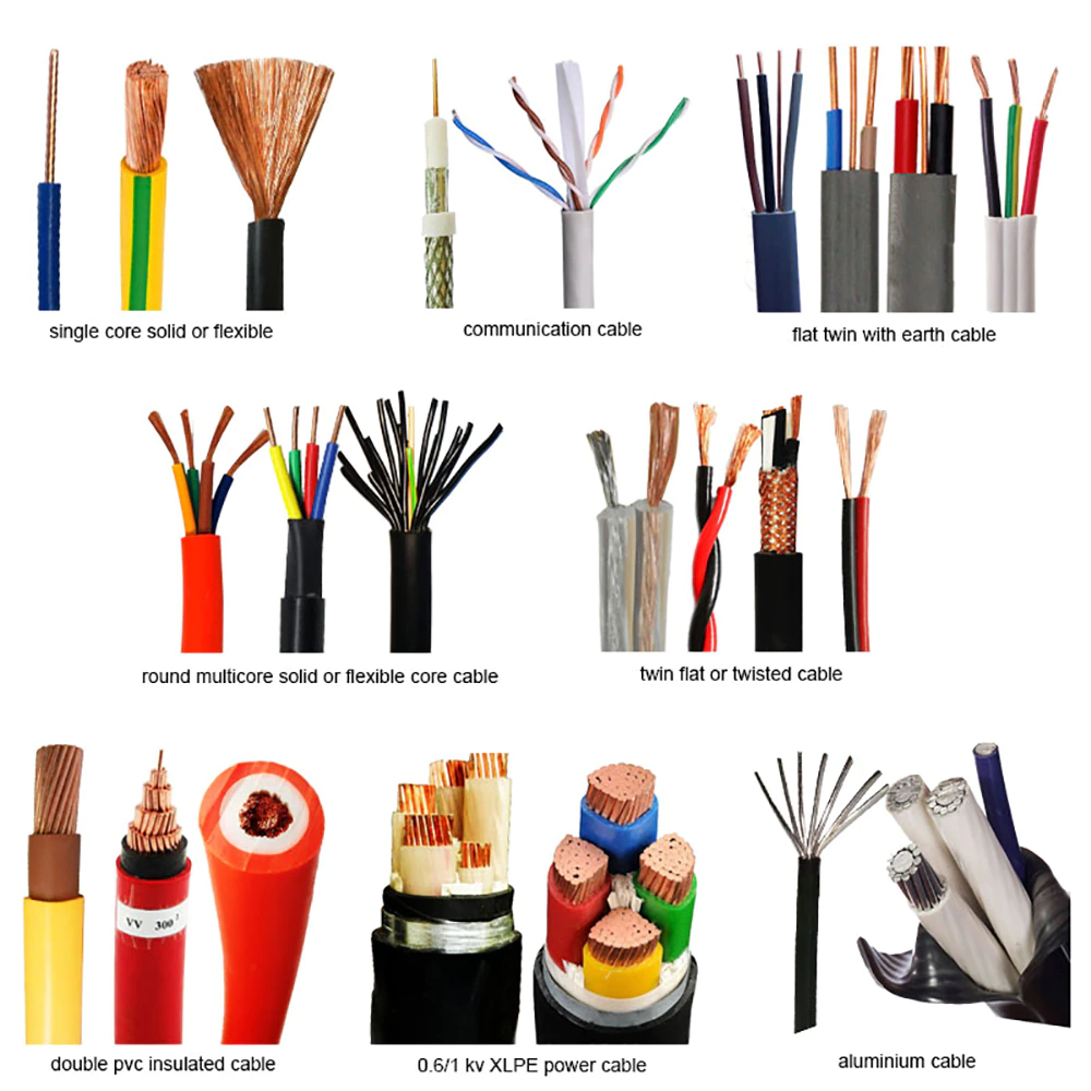The basic key difference between wires and cables is that a wire is a single conductor whereas a cable is a group of conductors. Although, these conductors are made of a common material- copper or aluminium. Usually, the wires are bare and are twisted. But, some of the wires are coated with thin PVC layer. Types of cable are Twisted pair cable, coaxial cable, multi conductor cable, armoured cable, shielded cable and fiber optic cable. We are the reputed company for providing PVC Insulated Cable to our clients. It is highly acknowledged among our clients for its excellent quality and high heat resistance property. Furthermore, the quality of PVC Insulated Cable is tested by our quality experts on different parameters. We offer this product at most affordable price range to our clients.

A wire is used to carry electricity, to bear the mechanical loads, to transmit telecommunication signals, for heating jewellery, clothing, automotive or any industrial manufactured parts like pins, bulbs and needles. A cable is used for power transmission, for telecommunication signals or to carry electricity. NM Cable. The most common type of home electrical wiring is the NM cable, also known as the Romex cable, after the most popular electrical wiring brand name. ...
Armored Cable. ... Underground Feeder Cable. ... Low-Voltage Wire. ... THHN/THWN Wire. ... Phone and Data Wire.