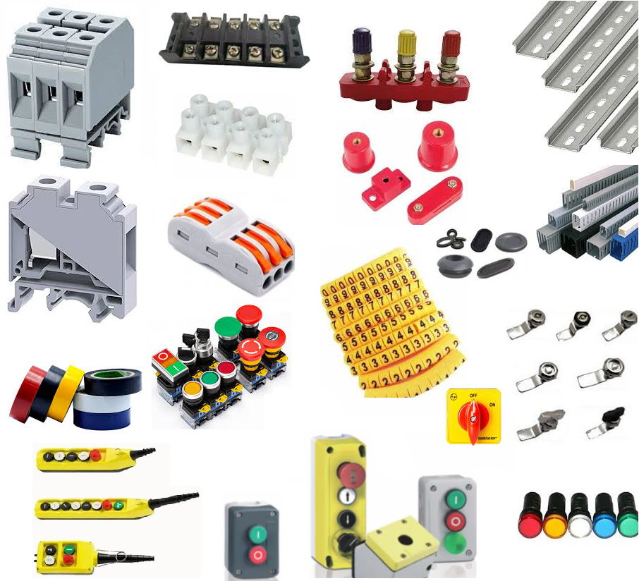 An electrical control panel is an enclosure, typically a metal box or plastic moulding which contains important electrical components that control and monitor a number of mechanical processes. KEY accessories - 1) Cabinet. The cabinet is the most obvious element of a control panel that people generally see. ...
2) Isolators. ... 3) Transformers and Power Supplies. ... 4) Fuses. ... 5) Circuit breakers. ... 6) Terminal blocks. ... 7) Programmable Logic Controllers (PLCs) ... 8) Cable and Connectors.