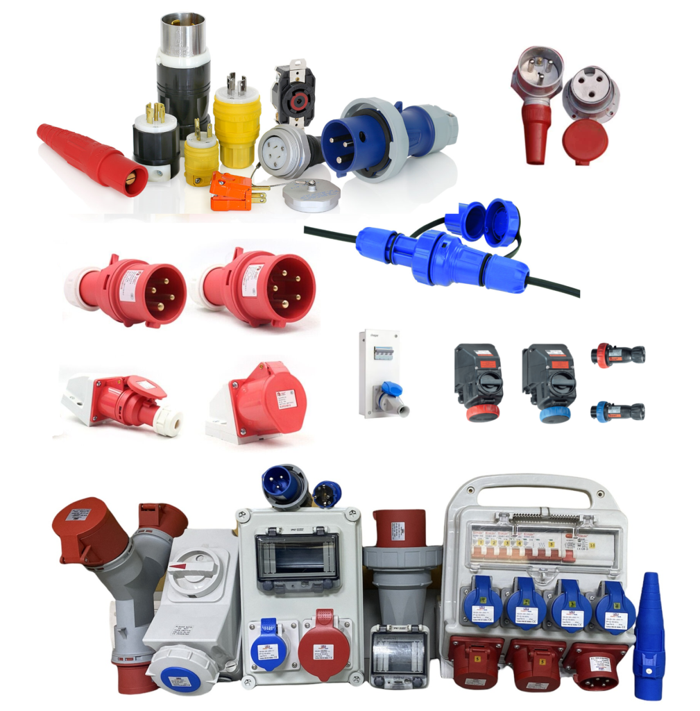 Industrial plugs and sockets are two main products used in electric power distribution systems. They provide an electric connection to the mains, which have a higher voltage than the household plugs. This is how it provides a consistent power supply to large machines and devices.Types Of Industrial Plugs and Sockets
3 Pin 16A, 32A & 63A, 240V AC IP44 & 67 versions.
5 Pin 16A, 32A, 63A & 125A, 415V AC IP44 & 67 versions.
3, 5 Pin 16A & 32A, 240/415V AC interlocked sockets IP44 & 67 versions.
AC distribution box with socket 16A, 32A & 63A IP40 versions.