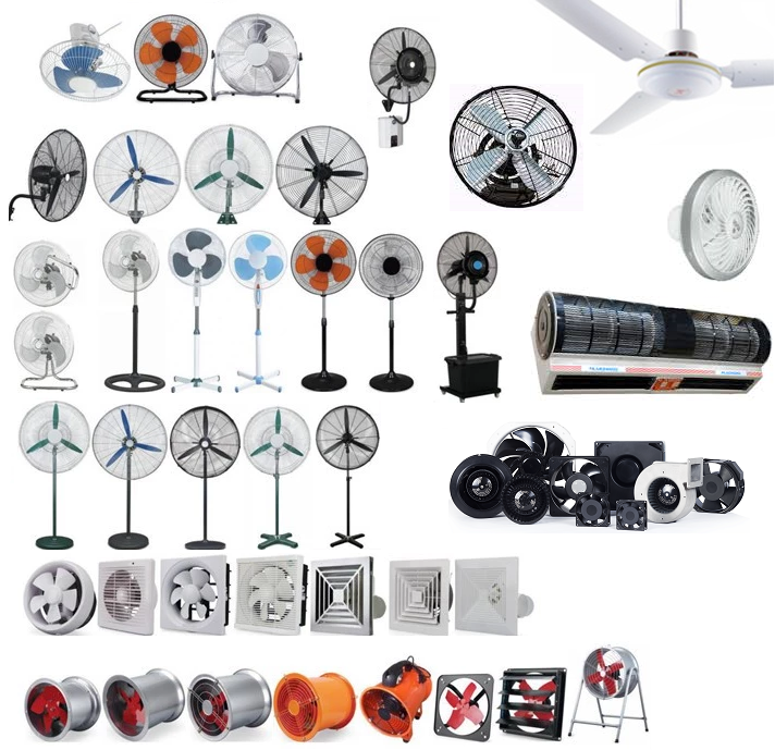 Fans used to cool electrical equipment or in engines or other machines do cool the equipment directly by forcing hot air into the cooler environment outside of the machine. There are three main types of fans used for moving air, axial, centrifugal (also called radial) and cross flow (also called tangential).